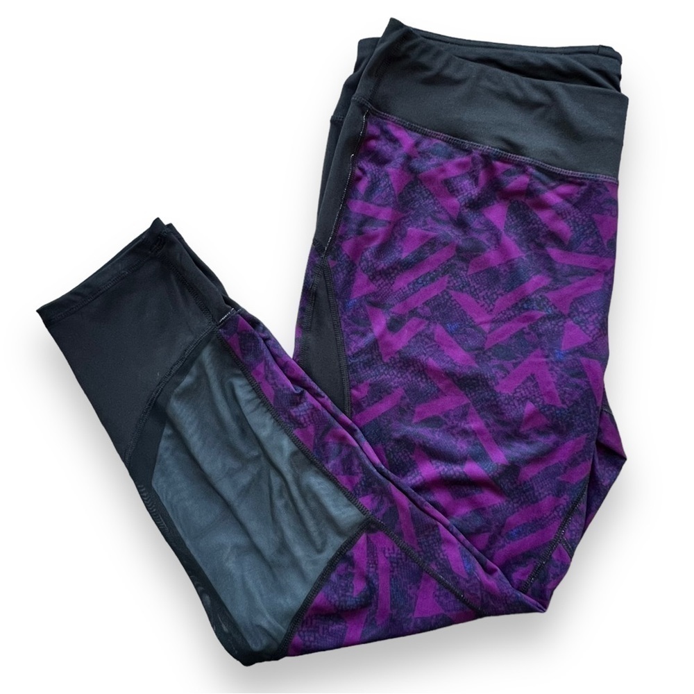 DANSKIN Now Women’s Plus Active Legging Black/Plum Size XXL